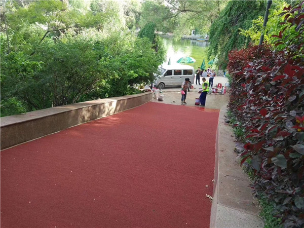 包头彩色路面施工